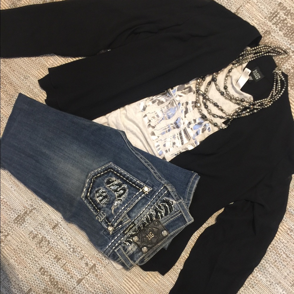 Eileen Fisher Silk Dressy Blazer Cardigan